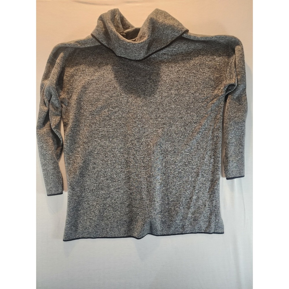 Womens Calvin Klein Cowl Neck Sweater Pullover Gray Black Long Sleeve Size Large - Picture 11 of 11